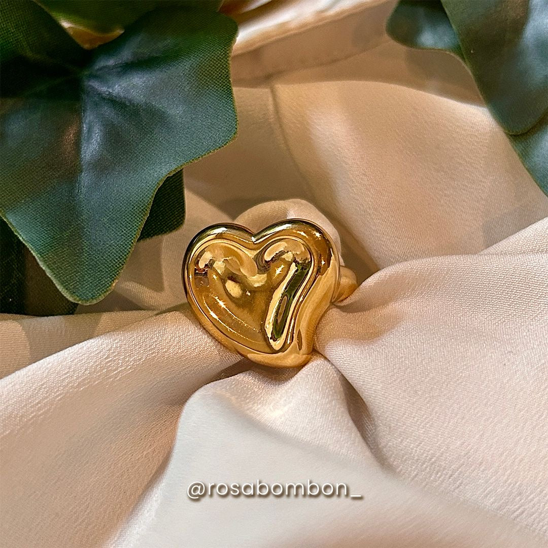 Anillo de best sale corazon oro