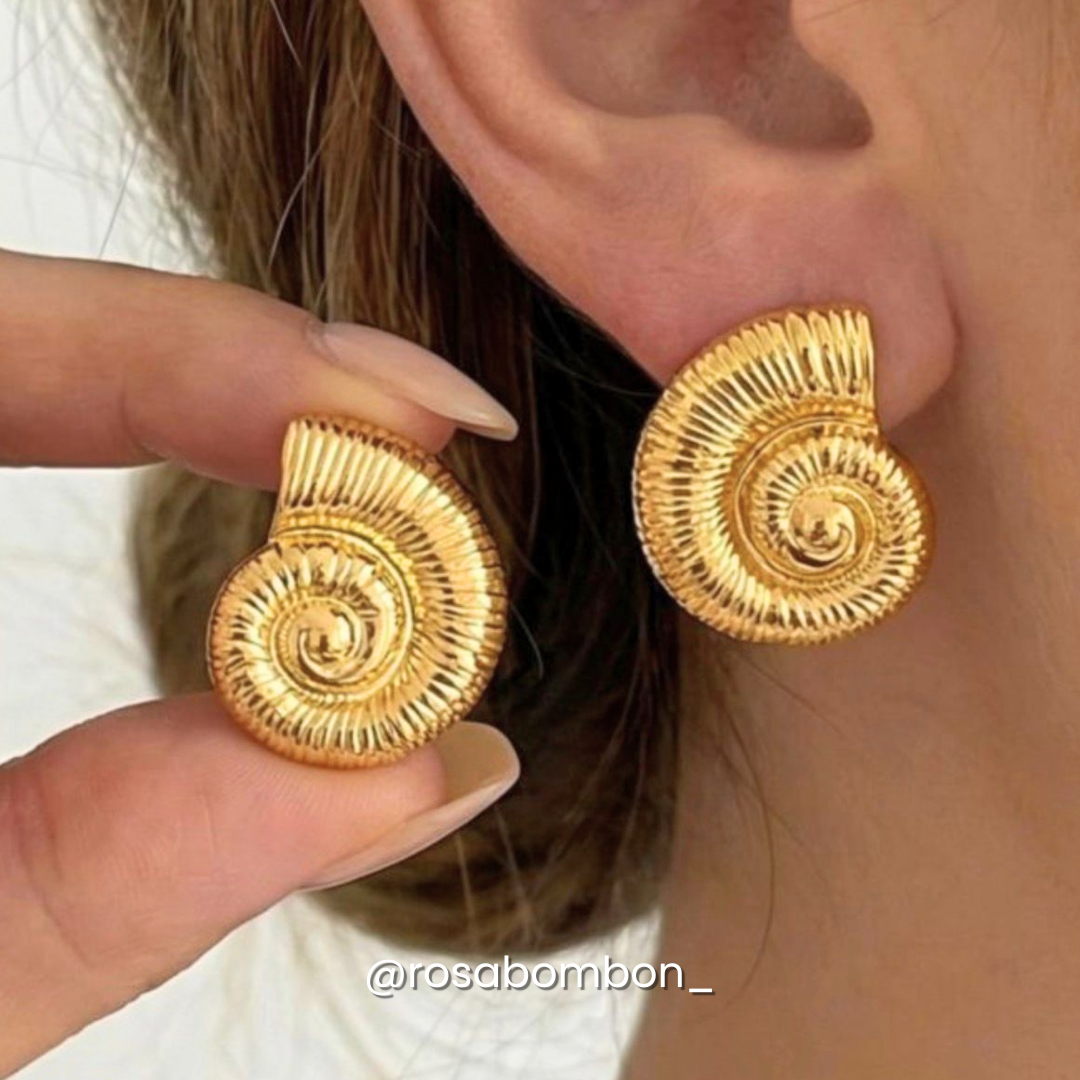 Aretes Dorados Caracol