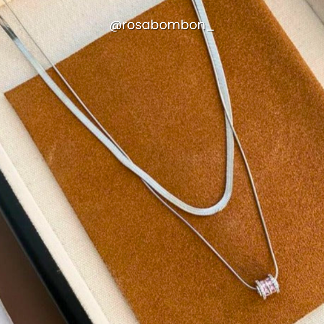 Collar Plata Doble Layer