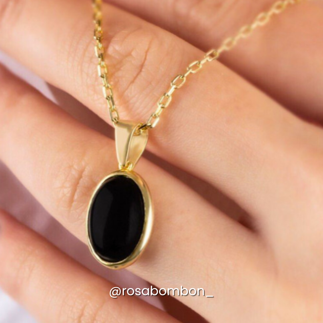 Collar Oval Black Onyx