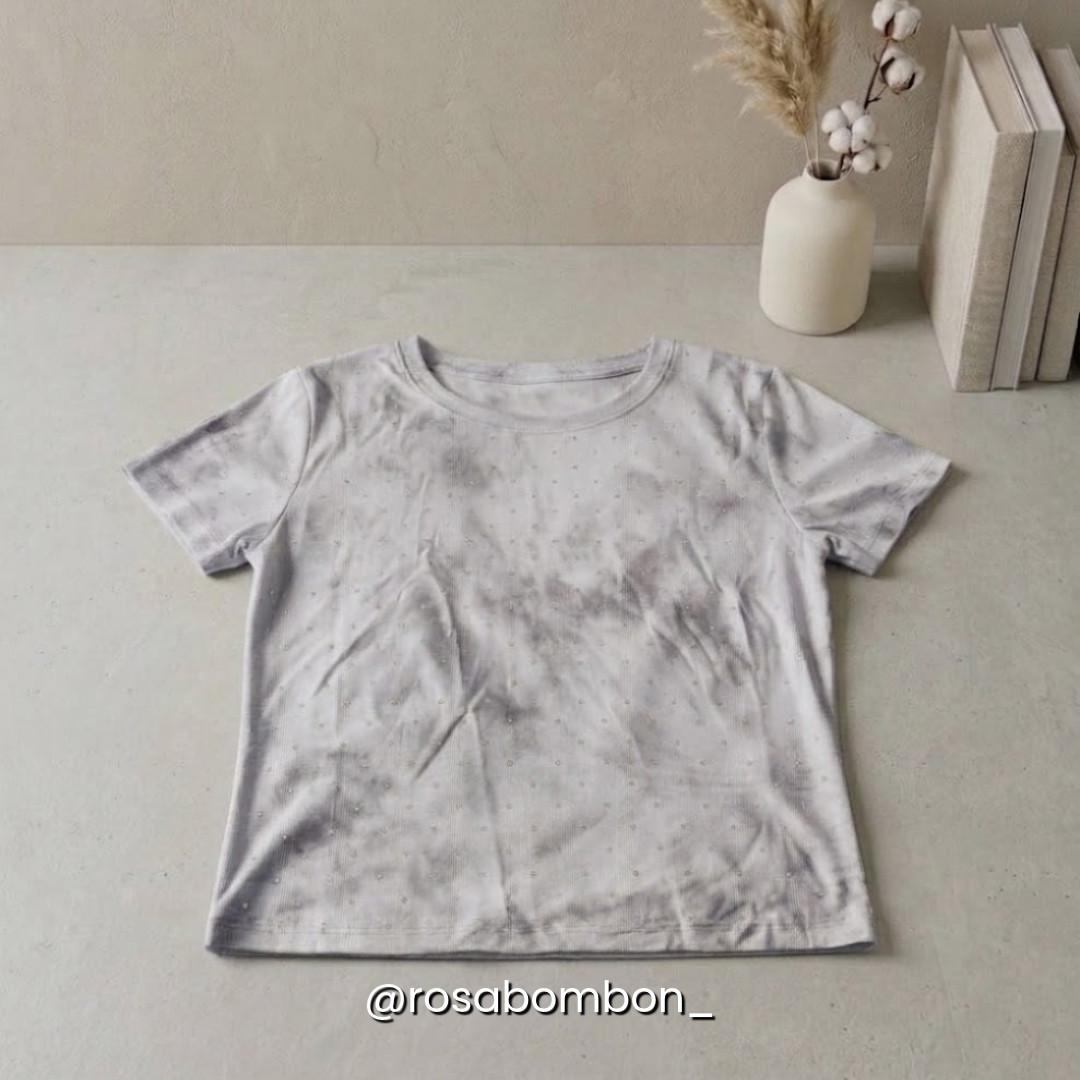 Playera Gray Tie-Dye Sparkle