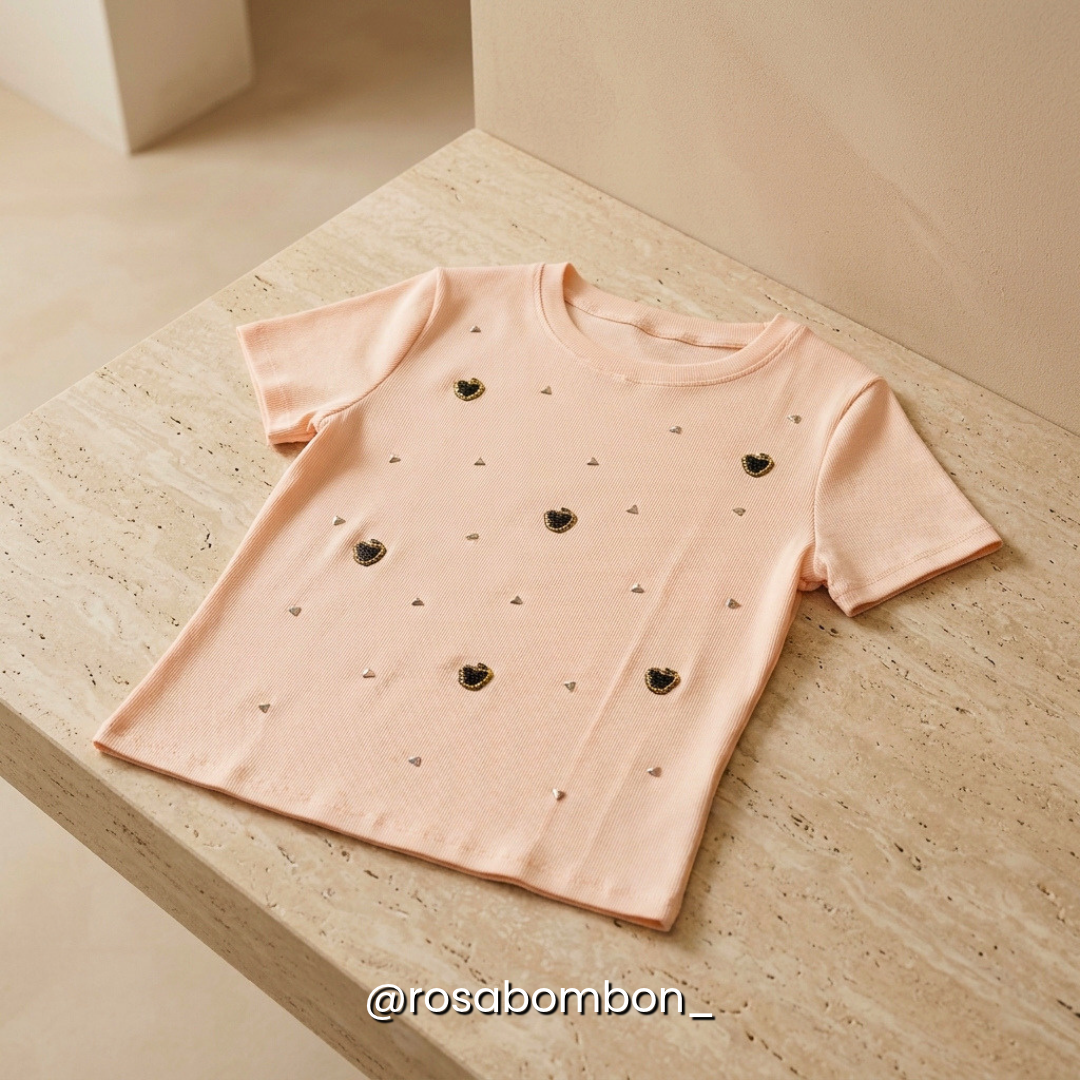 Playera Teddy Sparkle Pink