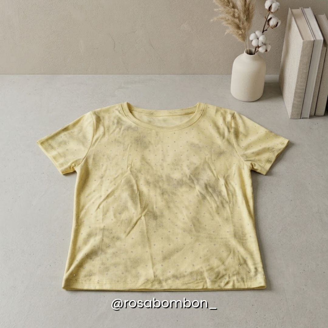 Playera Yellow Tie-Dye Sparkle