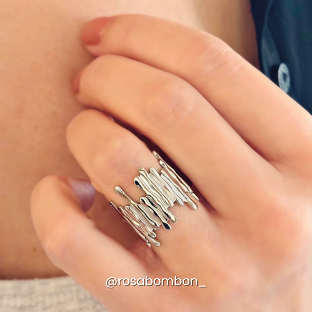 Anillo Lava Plateado