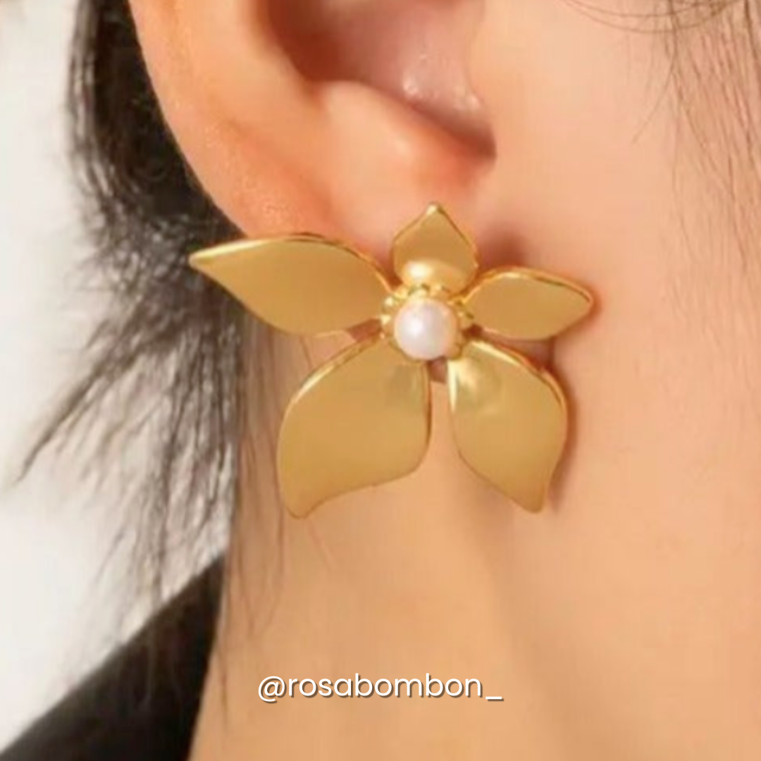 Aretes Pearl Flower