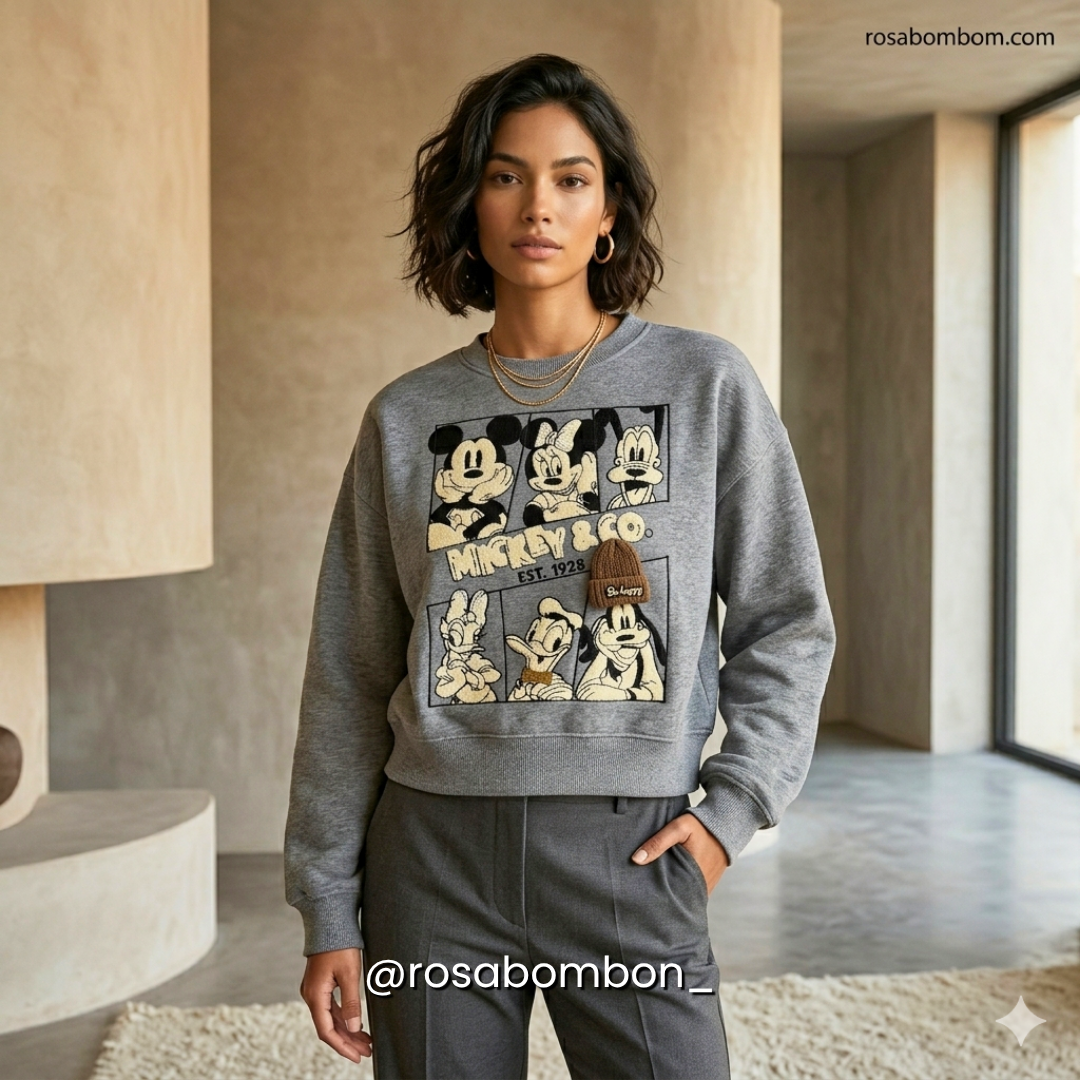 Sudadera Gris Mickey & Co.