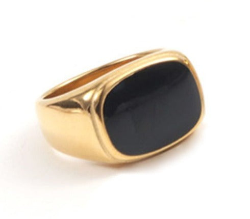 Anillo dorado y negro 5