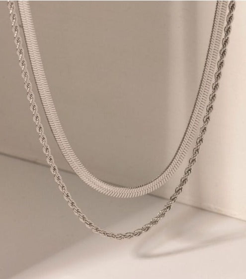 Collar snake torsal plata doble