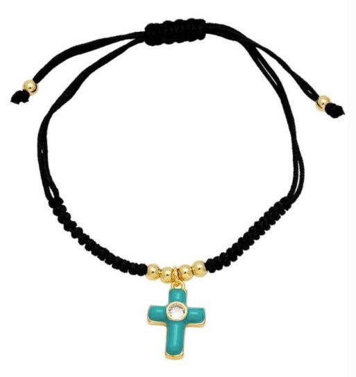 Brazalete Cruz Turquesa