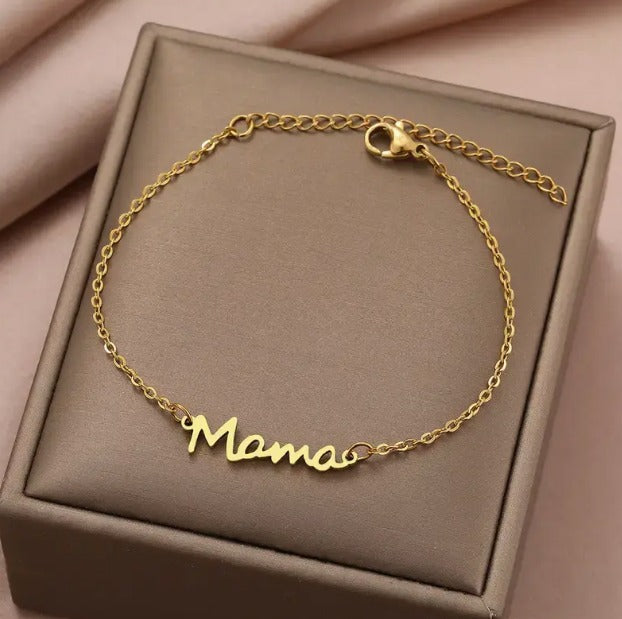 Pulsera MAMÁ Dorada