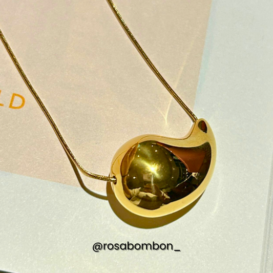 Collar Dorado Gota De Agua