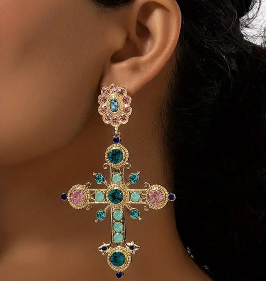 Aretes Cruz Bendita