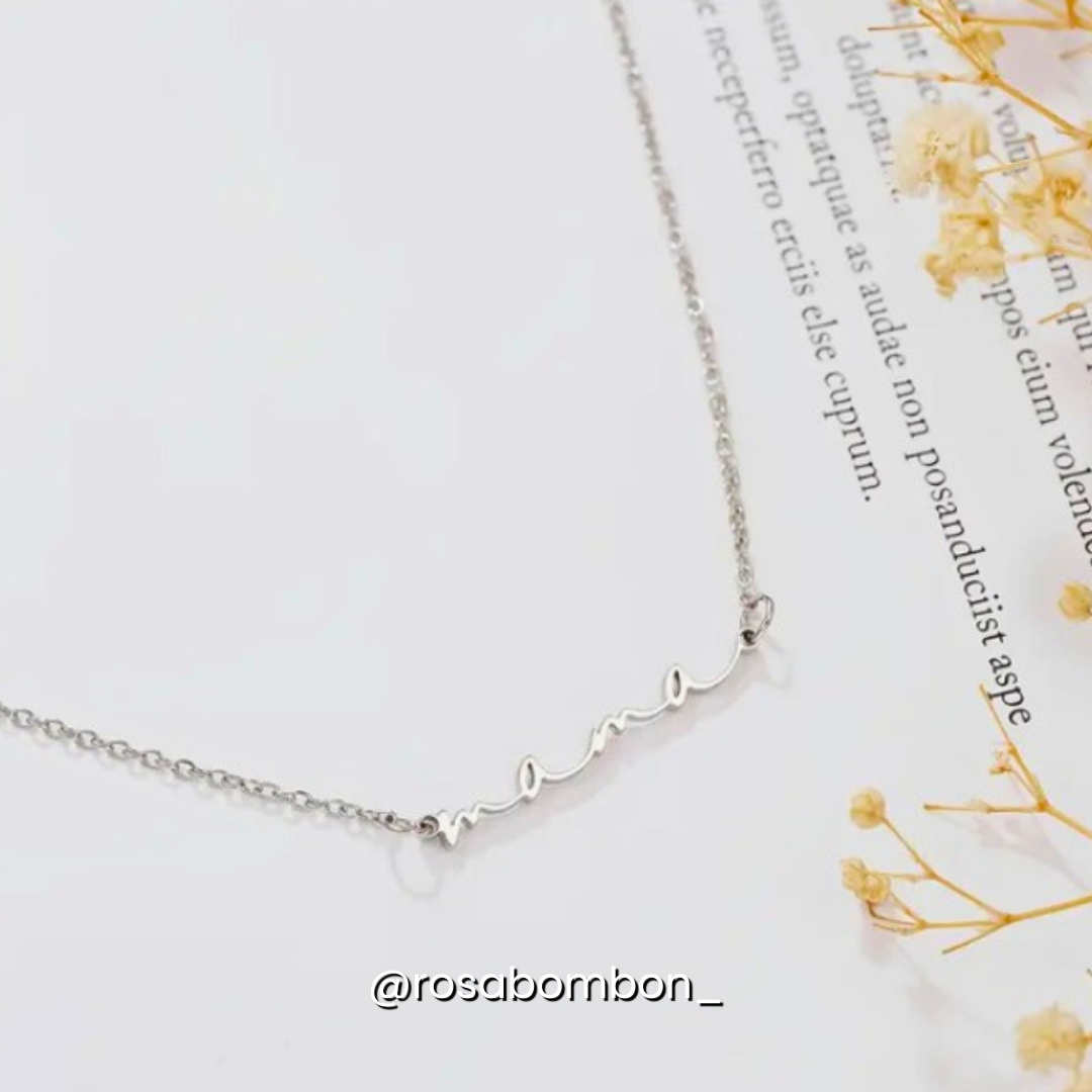 Collar MAMÁ Mini Plateada