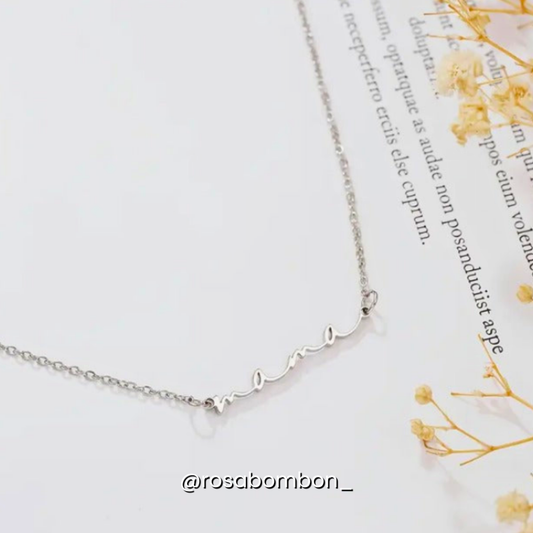 Collar MAMÁ Mini Plateada