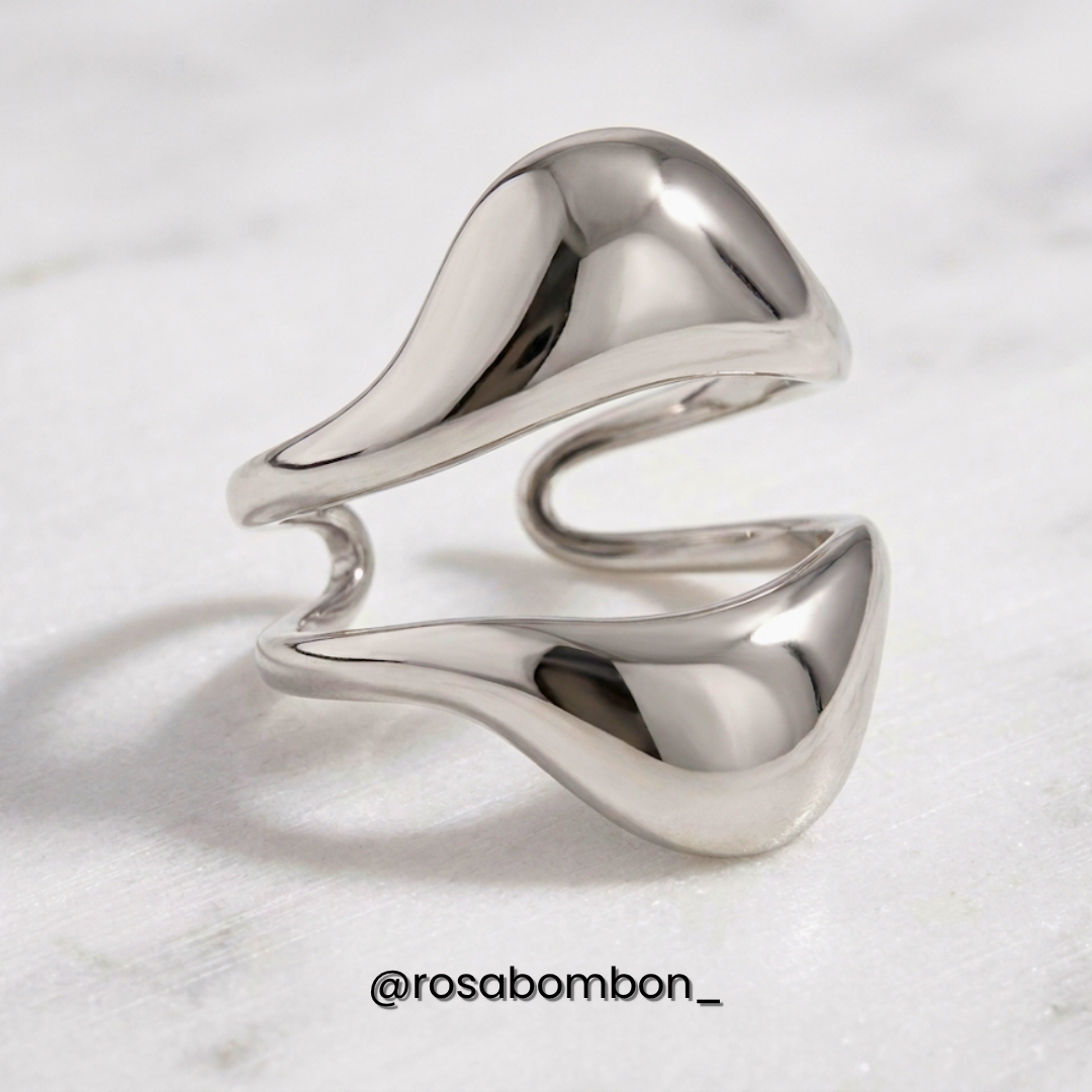 Anillo Beso Plateado