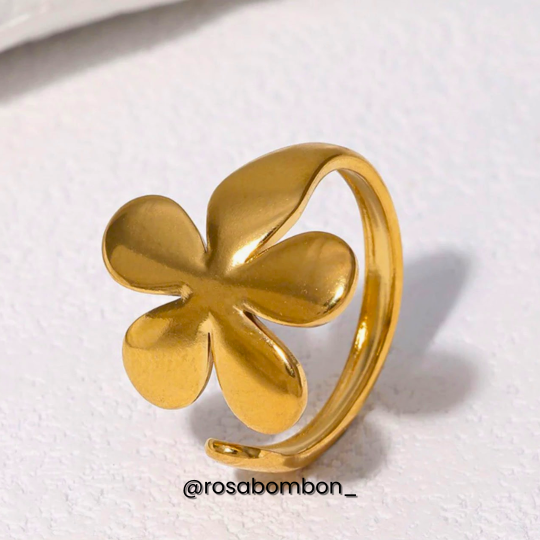 Anillo Flor Dorado