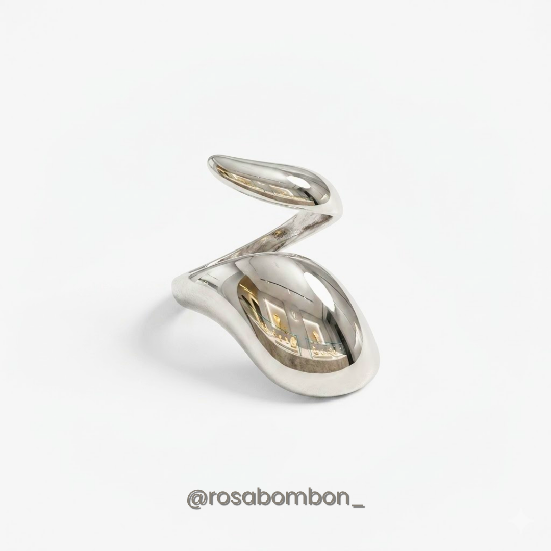 Anillo Lagrima Plateado
