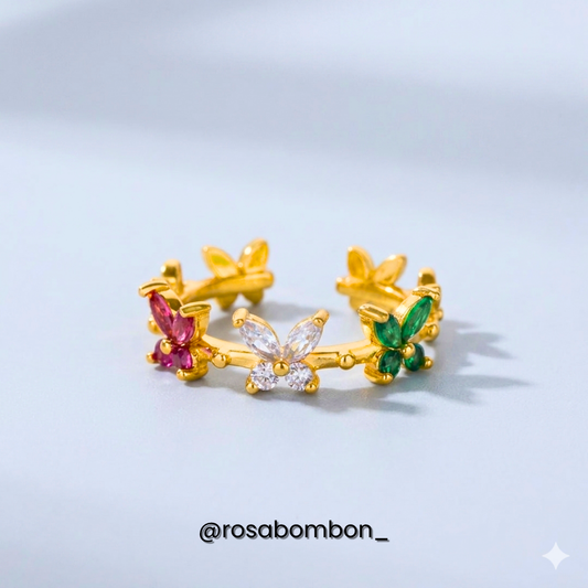 Anillo Mariposas Dorado