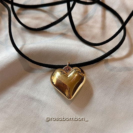 Choker Corazón Dorado Chico