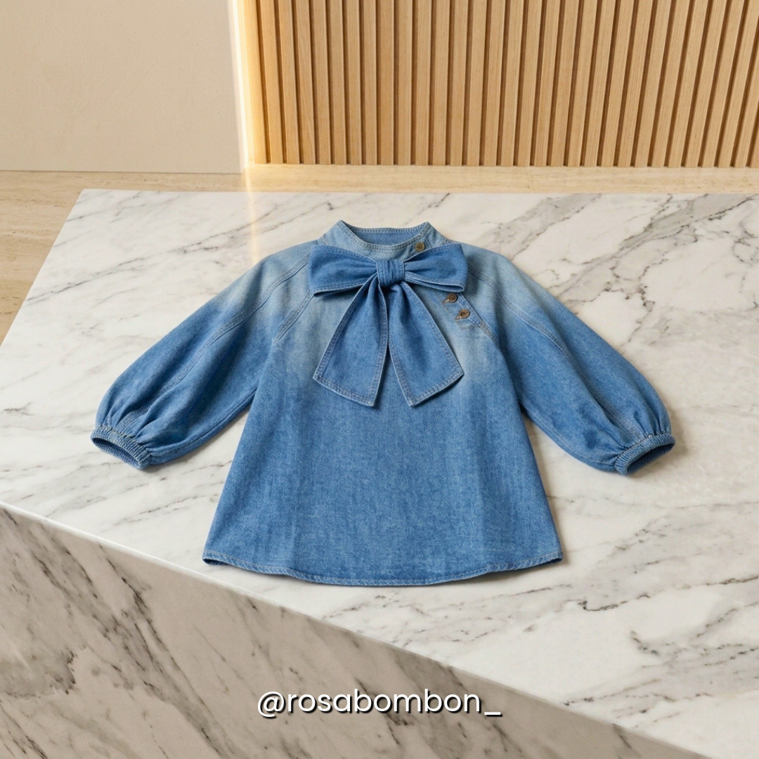 Blusa Denim Ribbon