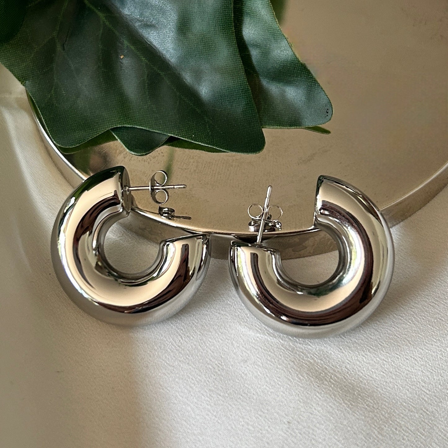 Aretes plata c-shaped