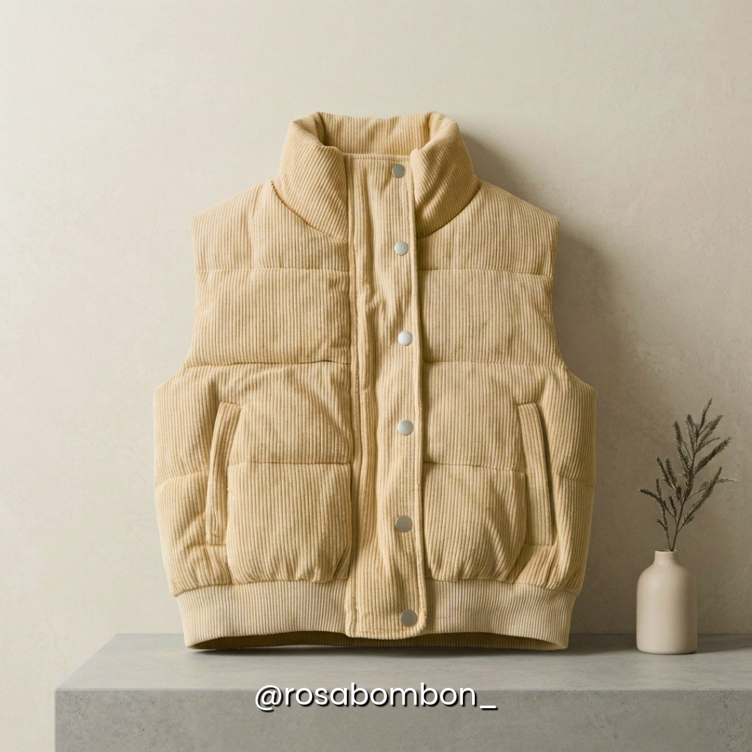 Chaleco Puffer Crema