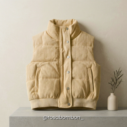 Chaleco Puffer Crema