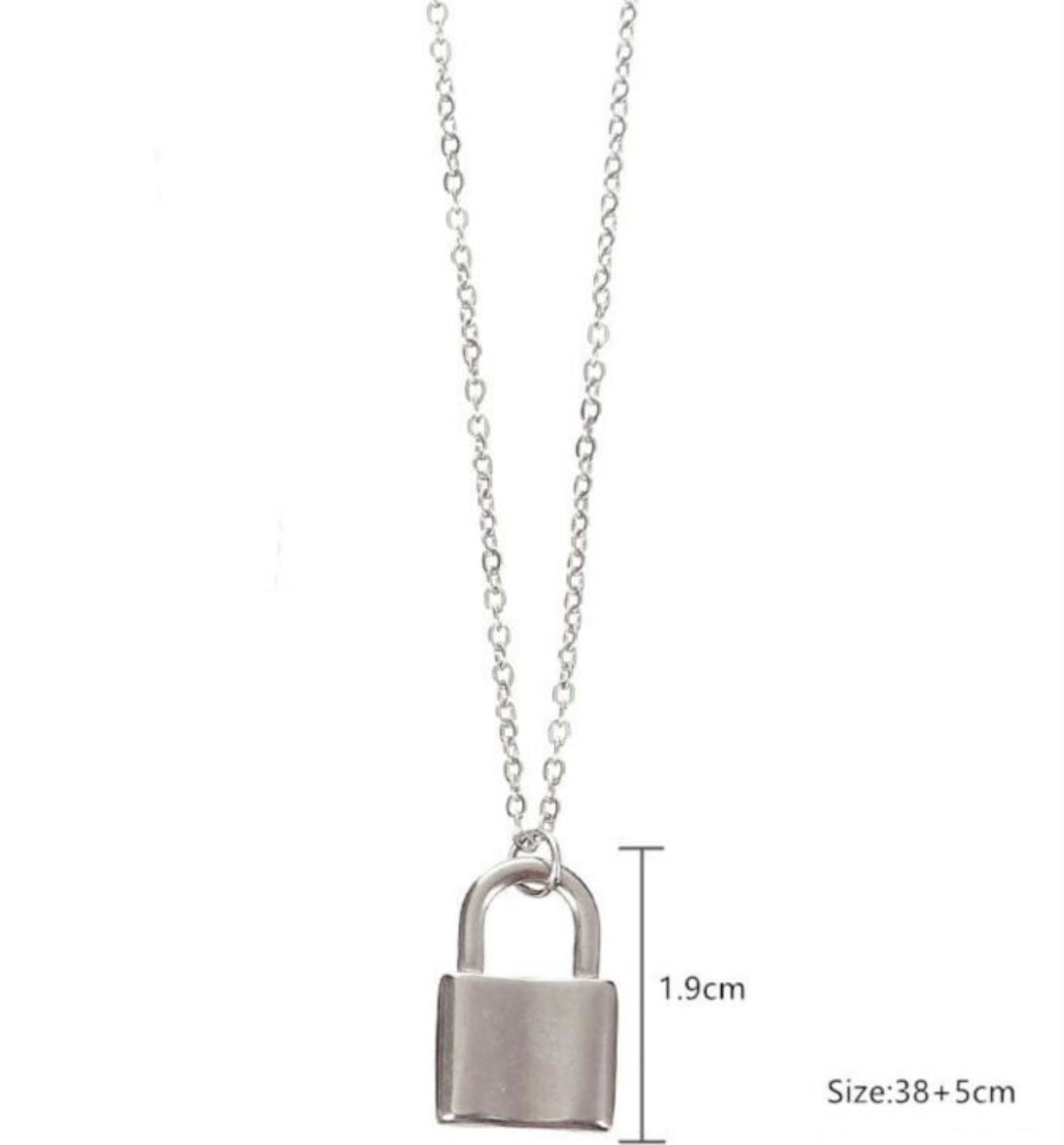 Collar candado plata