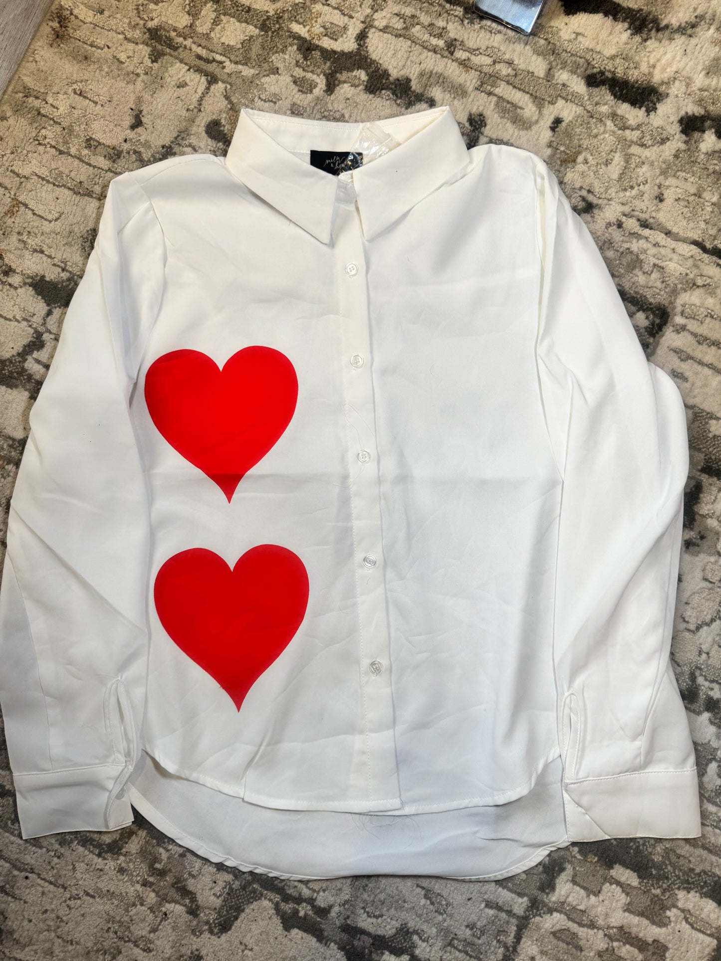 Camisa Blanca Corazones