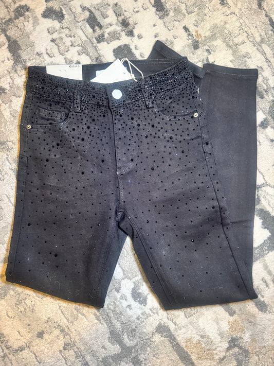 Jeans Negro Slimfit Piedras