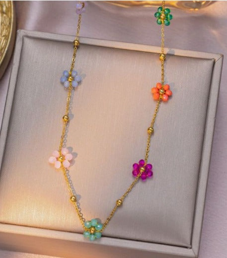 Collar colorful flower