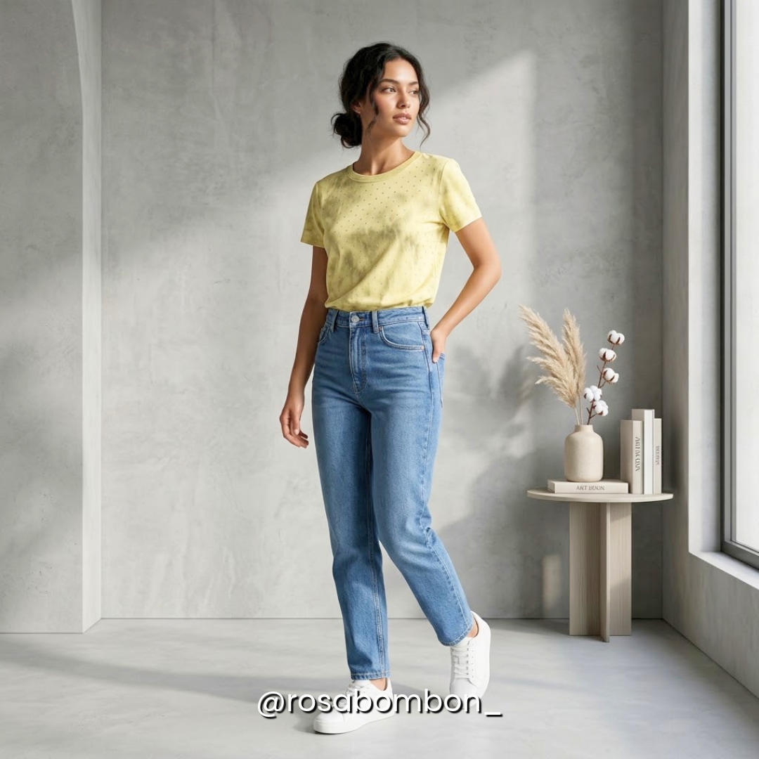 Playera Yellow Tie-Dye Sparkle