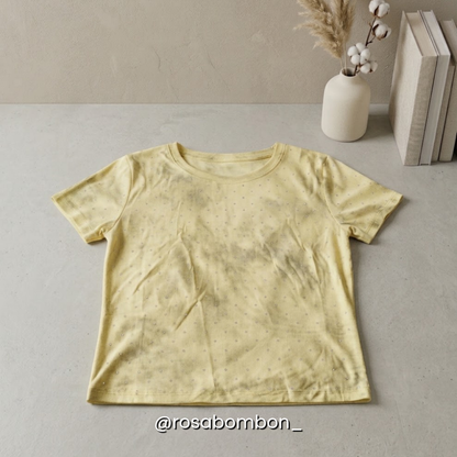 Playera Yellow Tie-Dye Sparkle