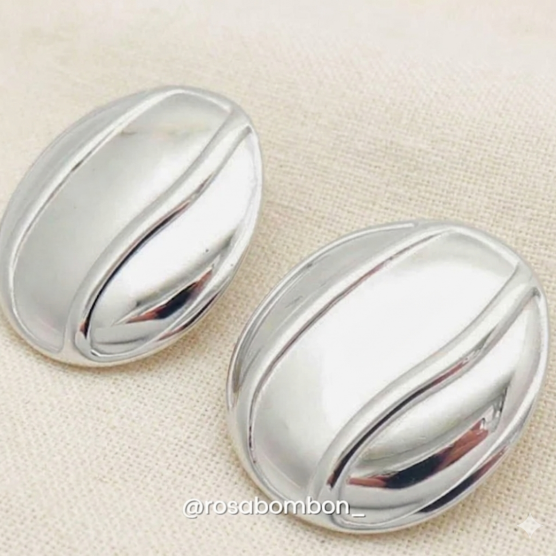 Aretes Silver Oval