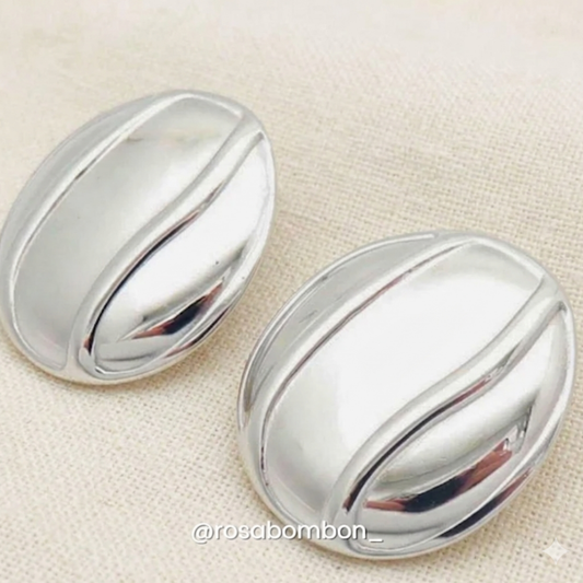 Aretes Silver Oval