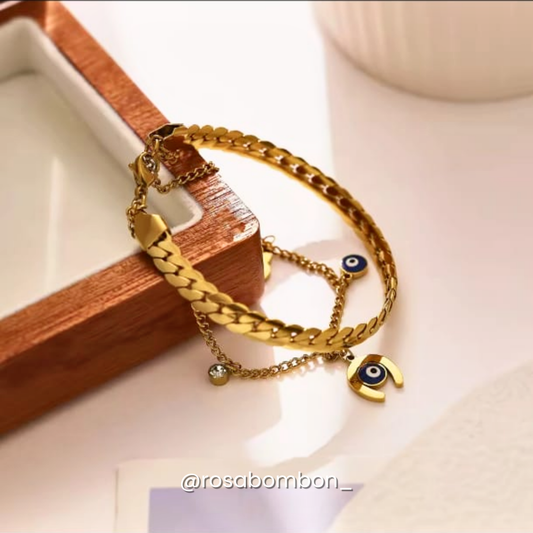 Brazalete Dorado Ojo Turco Snake