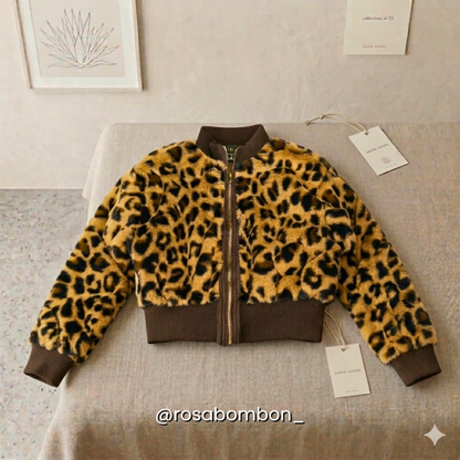 Chamarra Café Animal Print