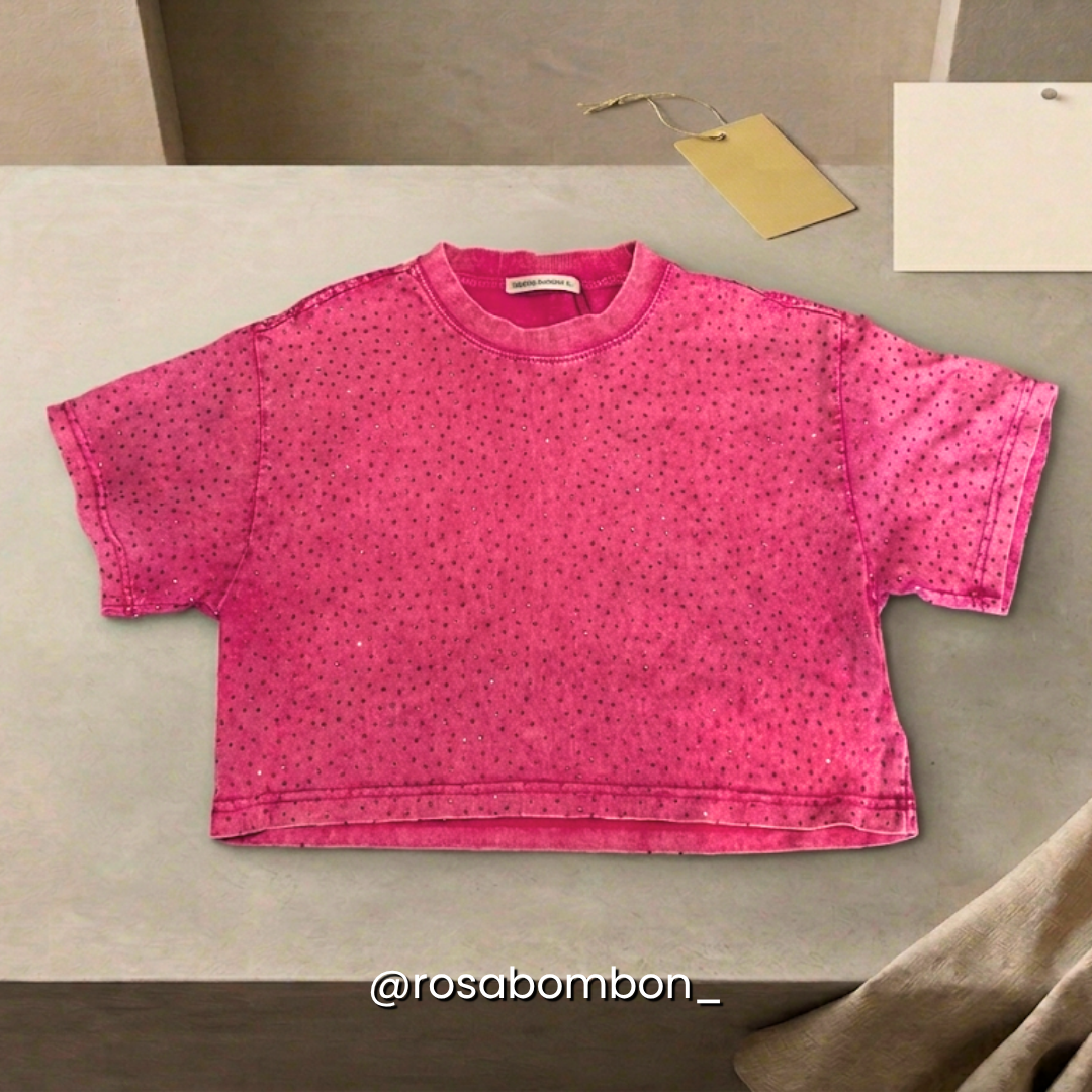 Croptop Rosa Brillos