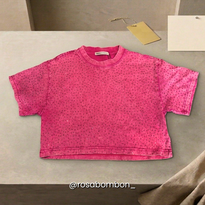 Croptop Rosa Brillos