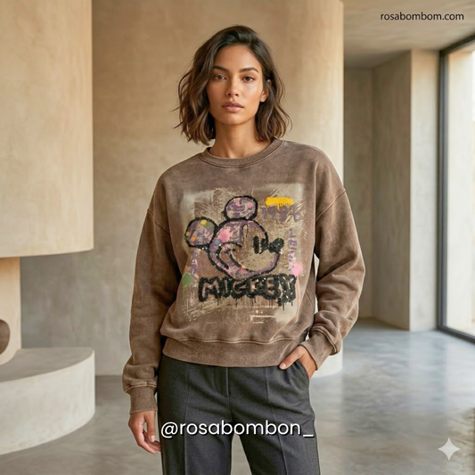 Sudadera Mickey Mouse Café Oversize