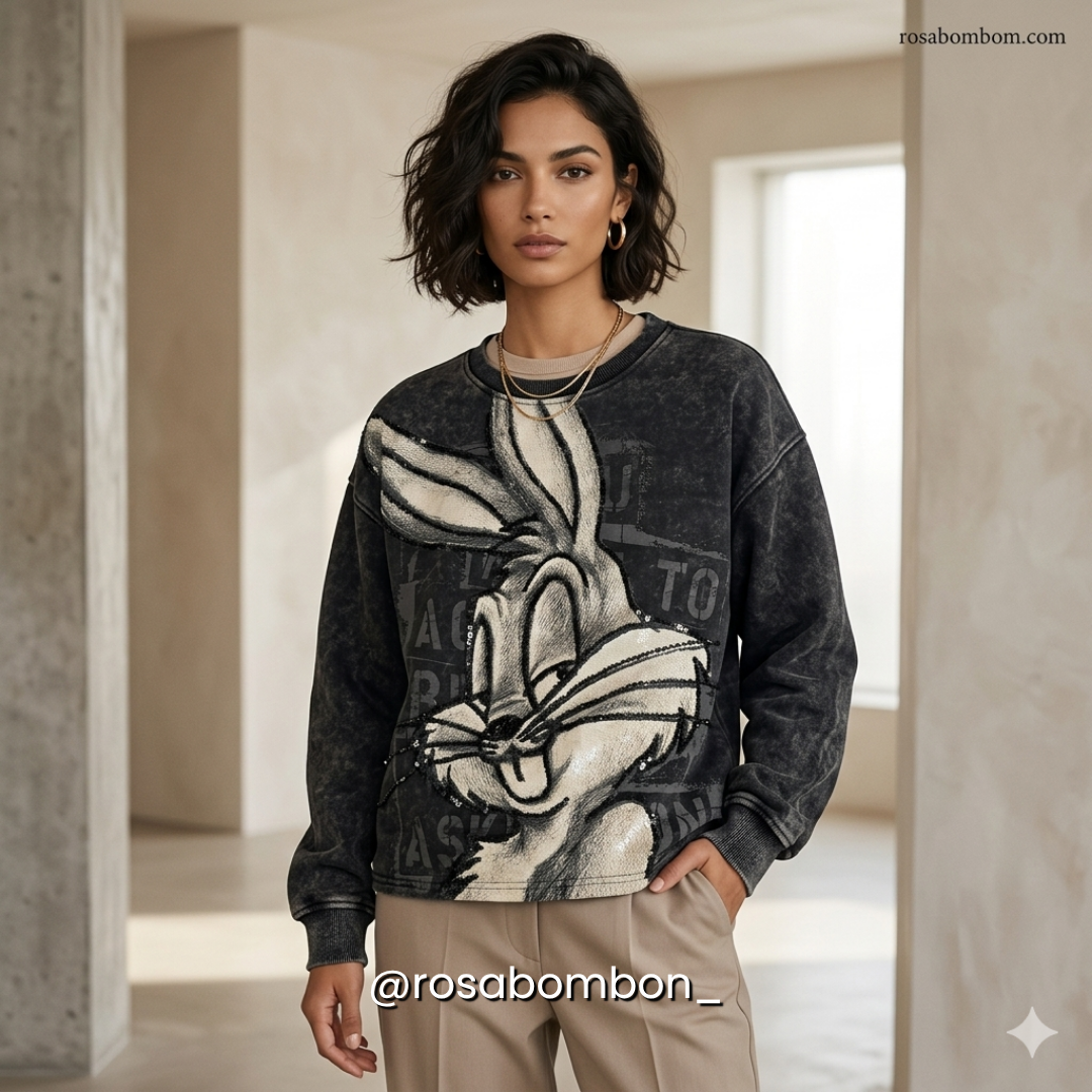 Sudadera Negra Bugs Bunny