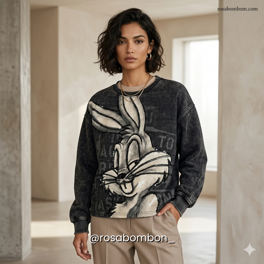 Sudadera Negra Bugs Bunny