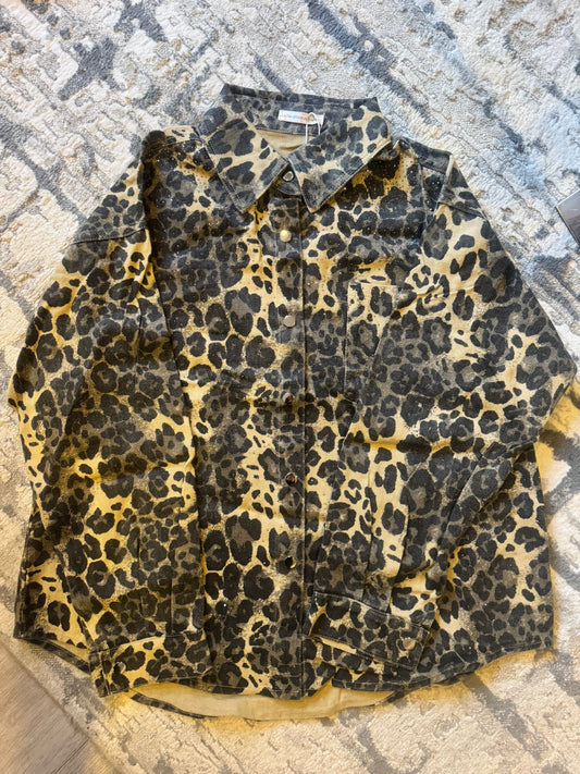 Camisa Animal Print Café Unitalla